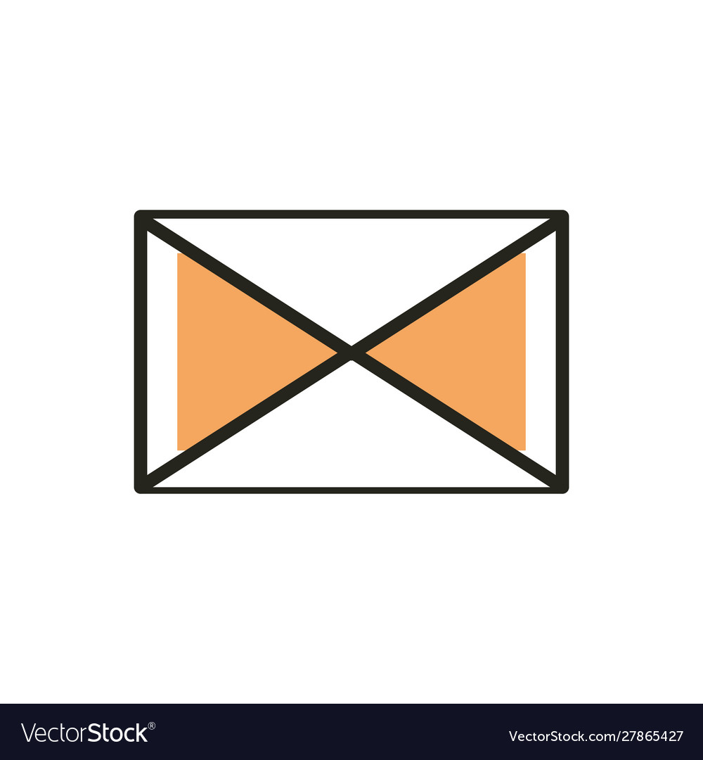 Email web development icon line and fill