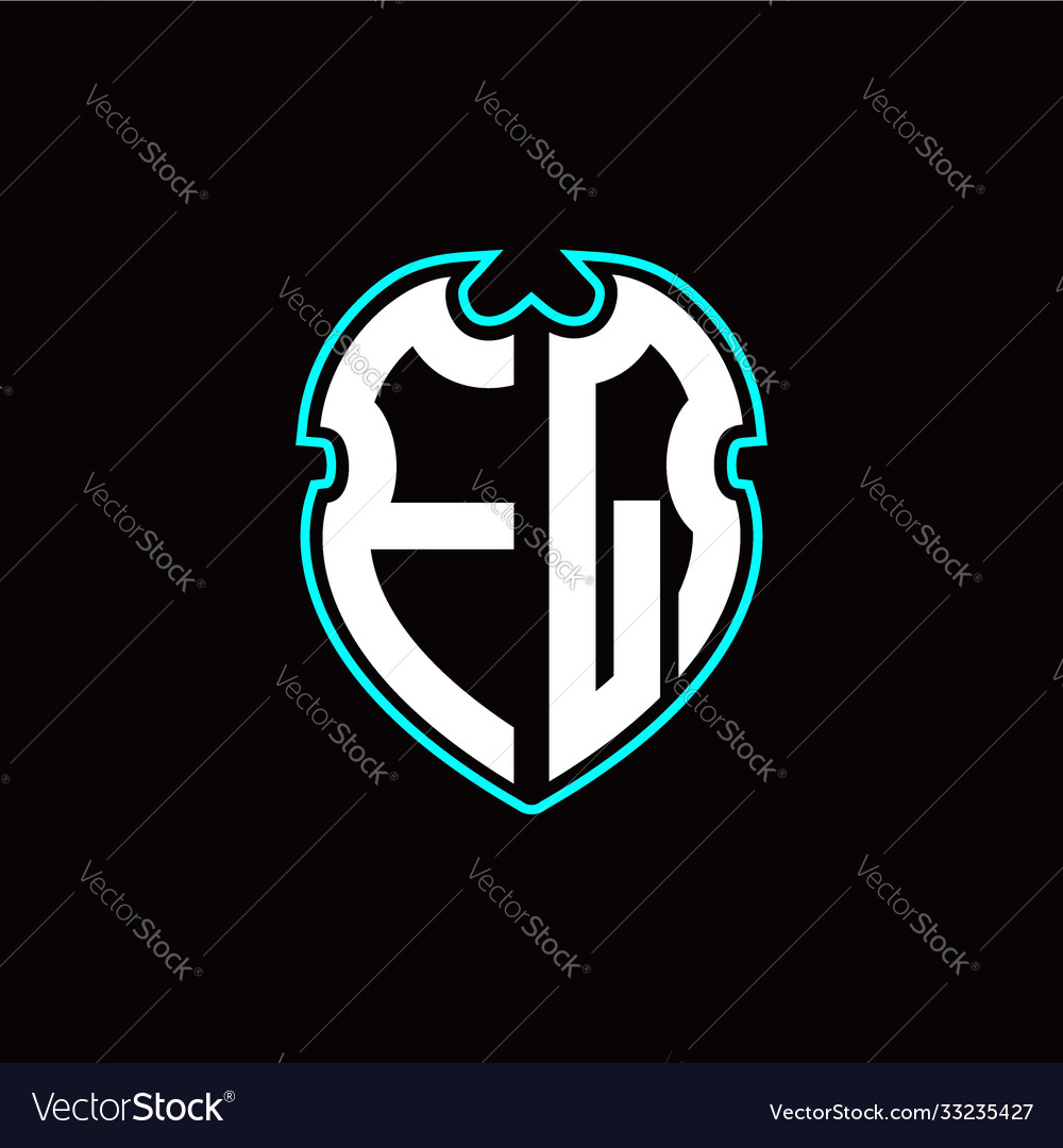F q initial logo design with a shield shape vector image F q initial logo design with a shield shape
