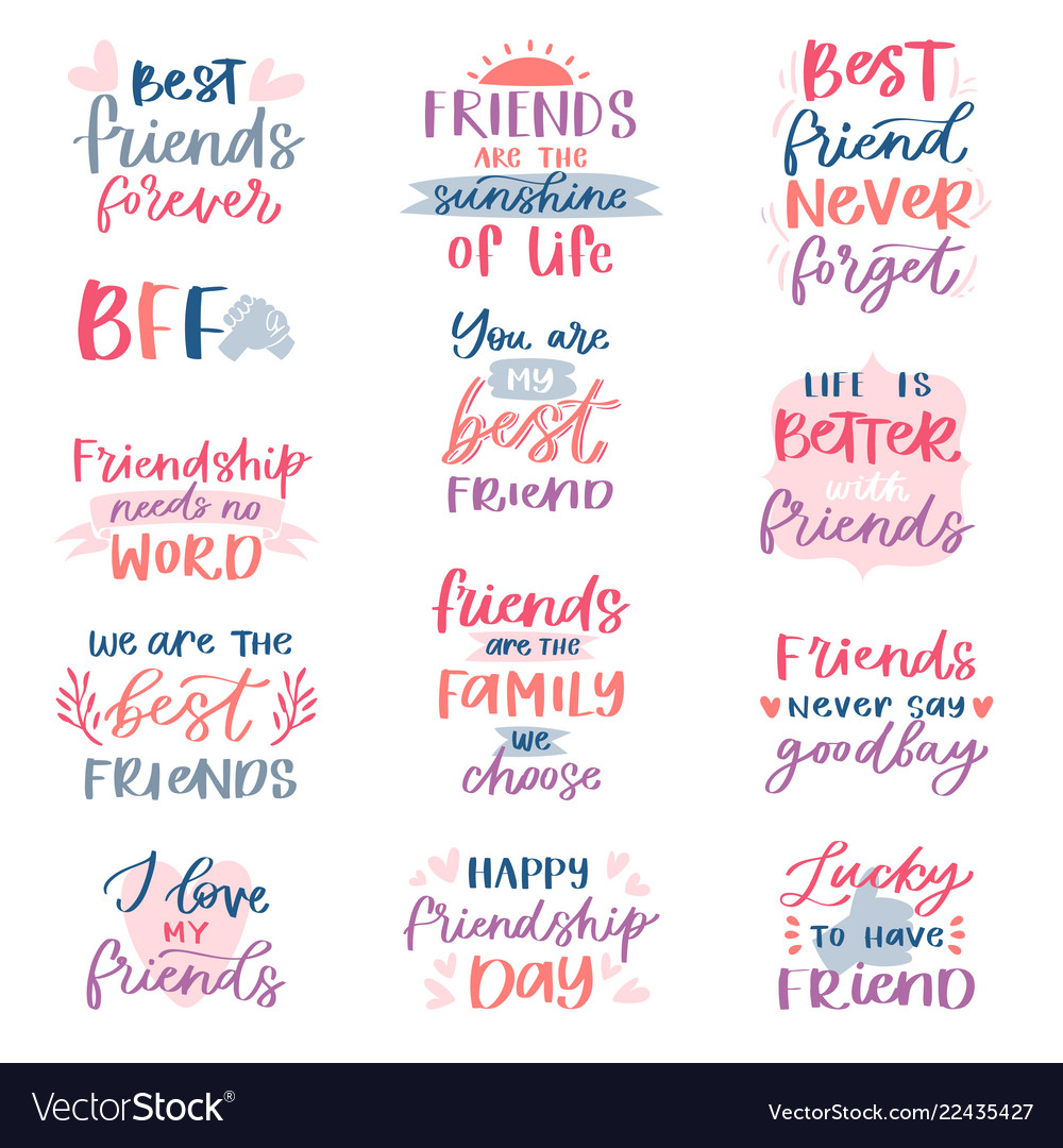 Friend word typography for printing Royalty Free Vector