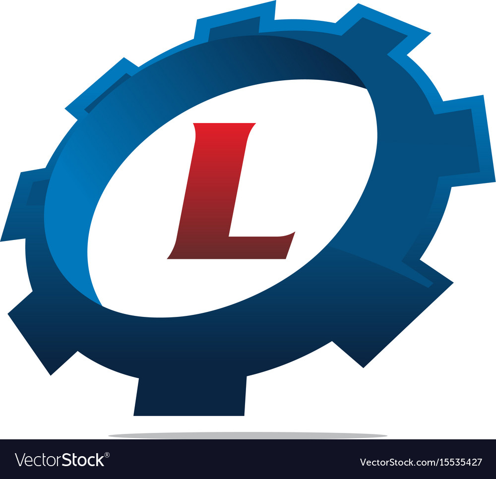 Gear logo letter l