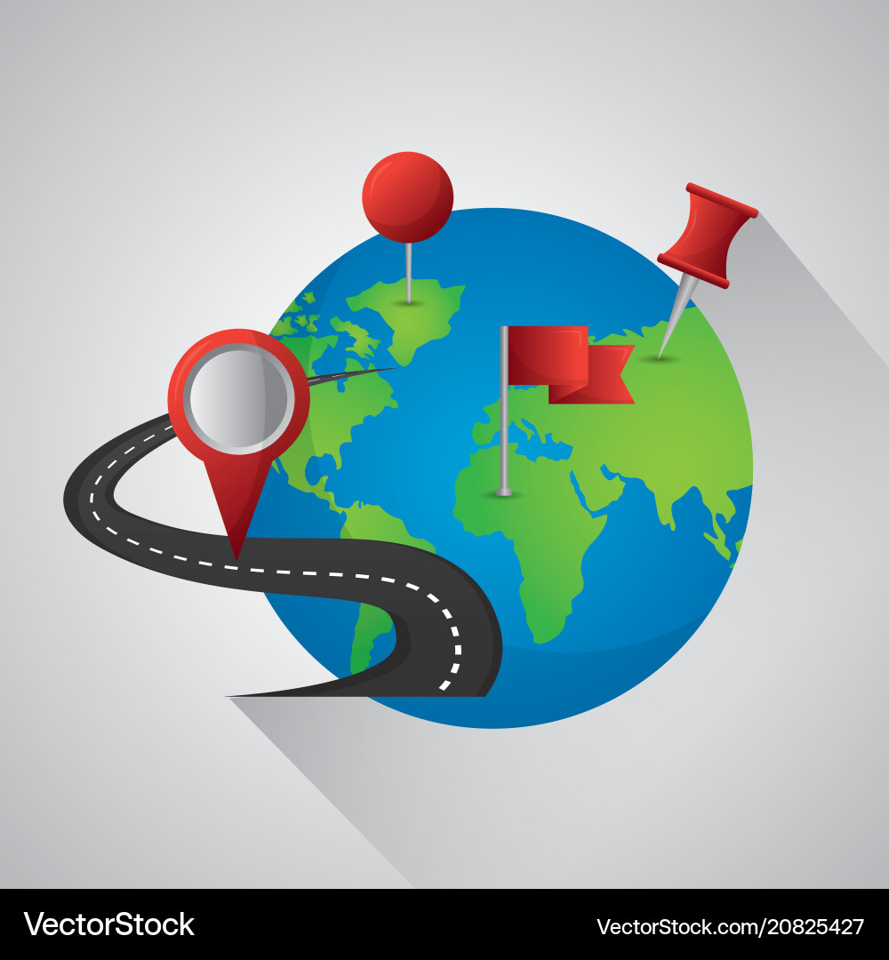 Gps navigation application Royalty Free Vector Image