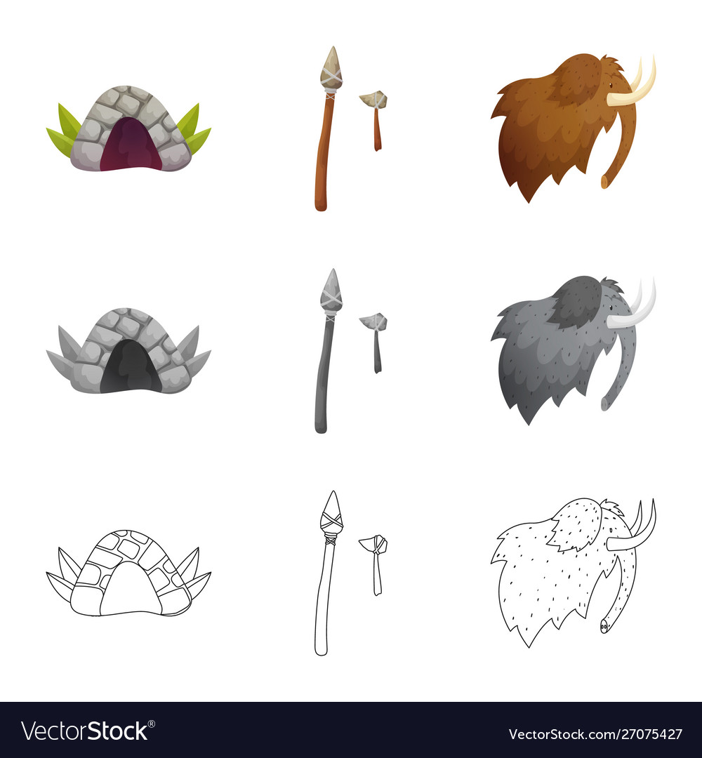 Isolated object evolution and neolithic symbol vector image Isolated object evolution and neolithic symbol