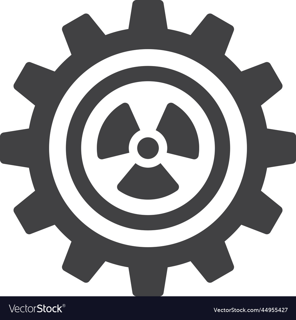 Radioactive symbol in minimal style vector image Radioactive symbol in minimal style