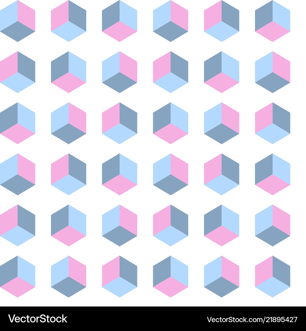 Seamless cube pattern gradient pop art Royalty Free Vector