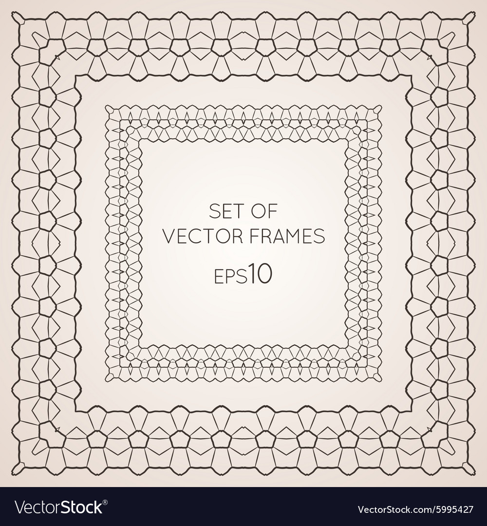 Set intricate frames