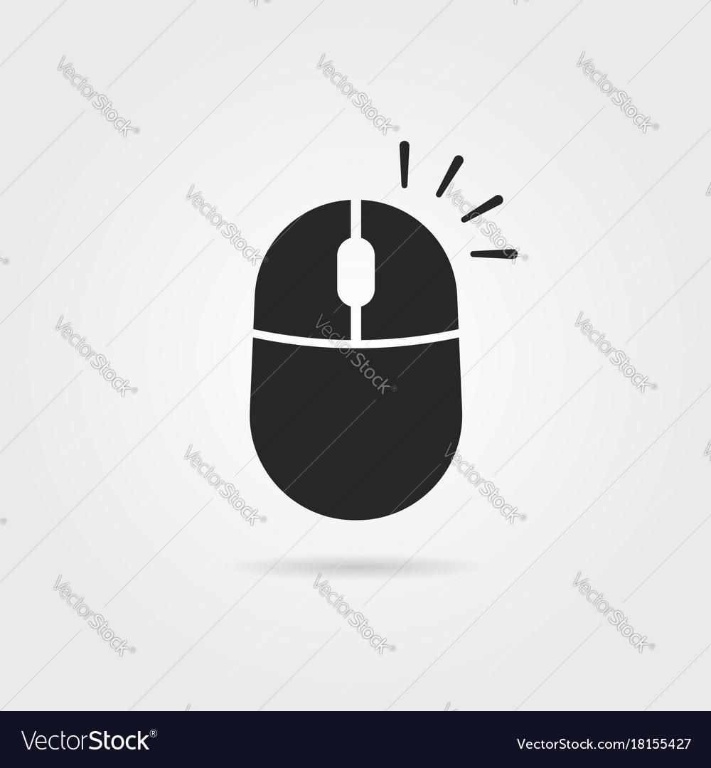 Simple black right click icon Royalty Free Vector Image