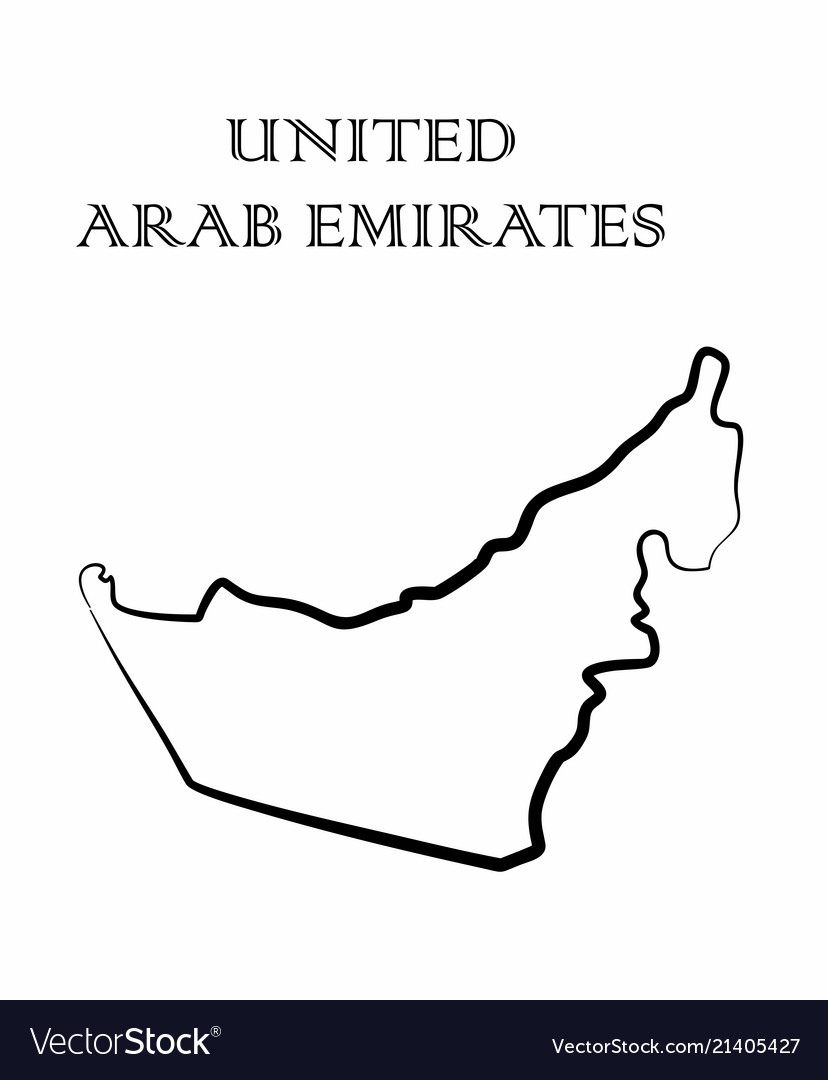 United arab emirates map