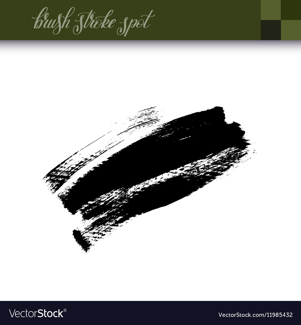 Abstract black ink hand drawing brush strokes spot