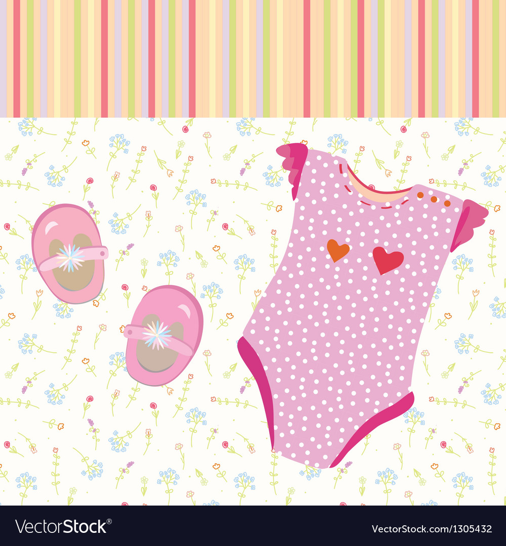 baby girl background with shoes royalty free vector image