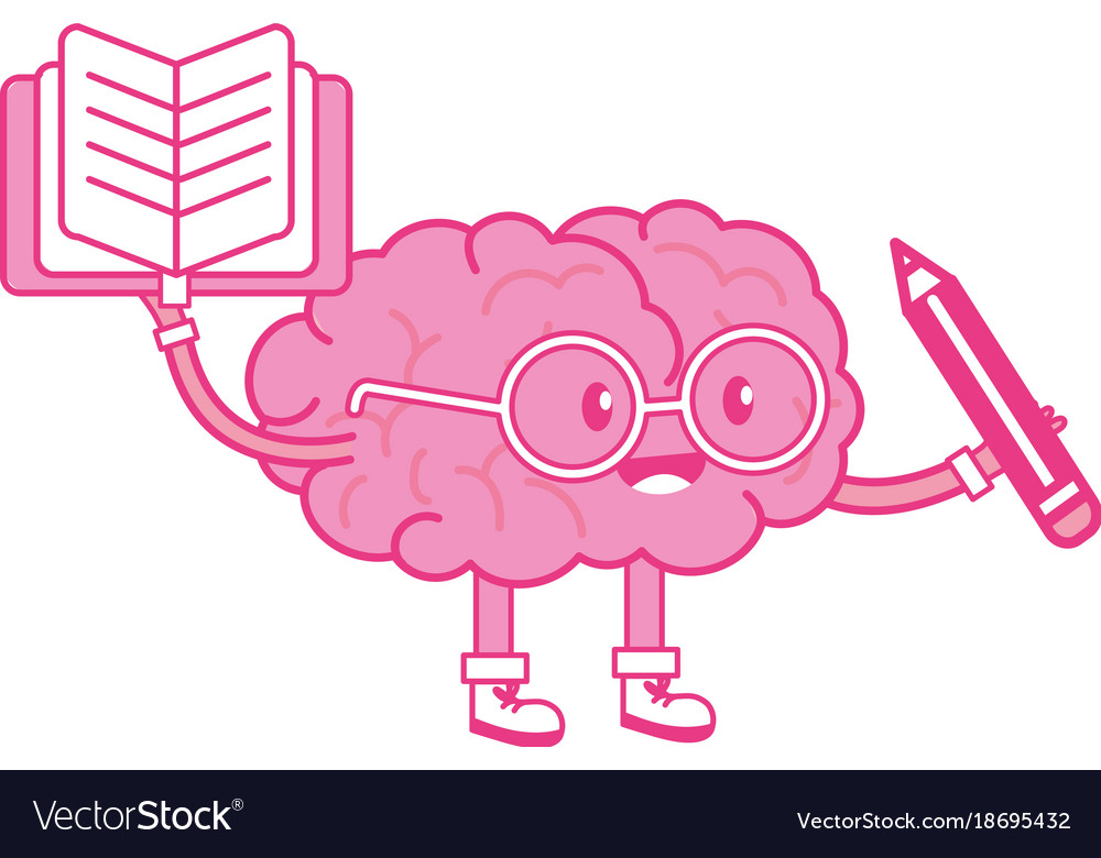 Brain cartoon design Royalty Free Vector Image