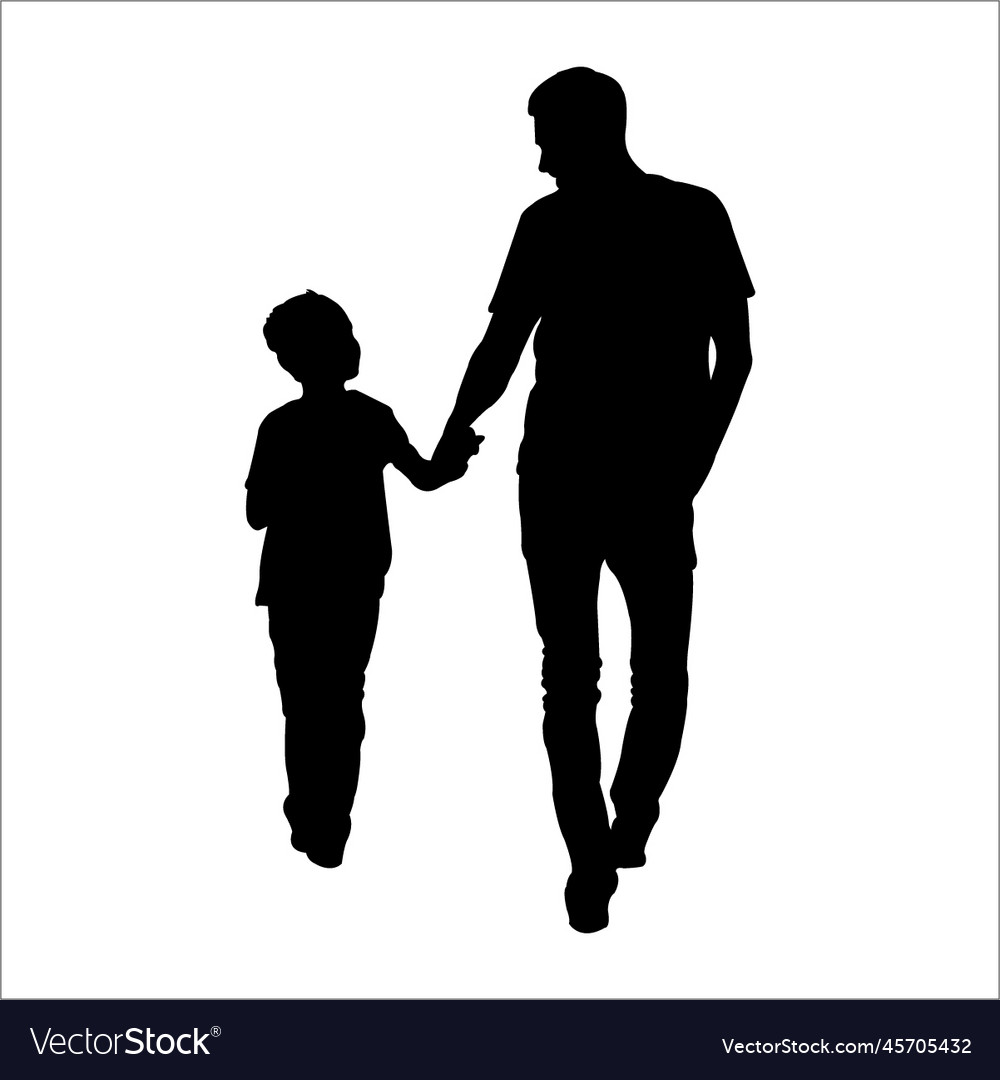 Dad silhouette Royalty Free Vector Image - VectorStock