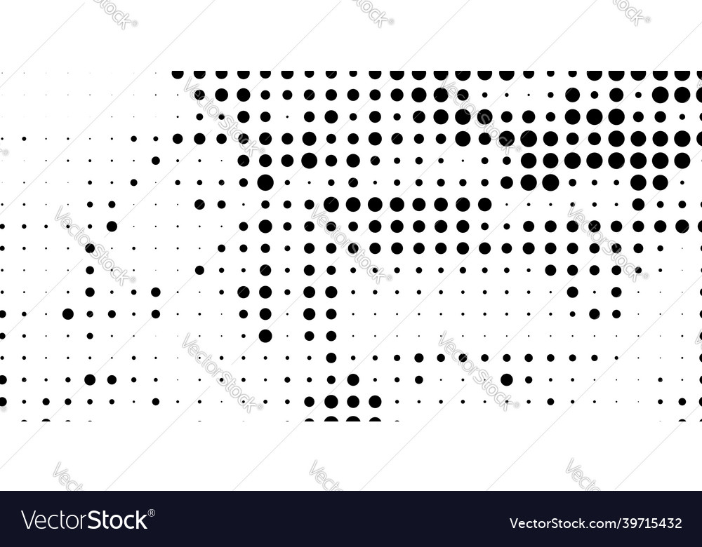 Halftone random circles dots pattern vector image Halftone random circles dots pattern