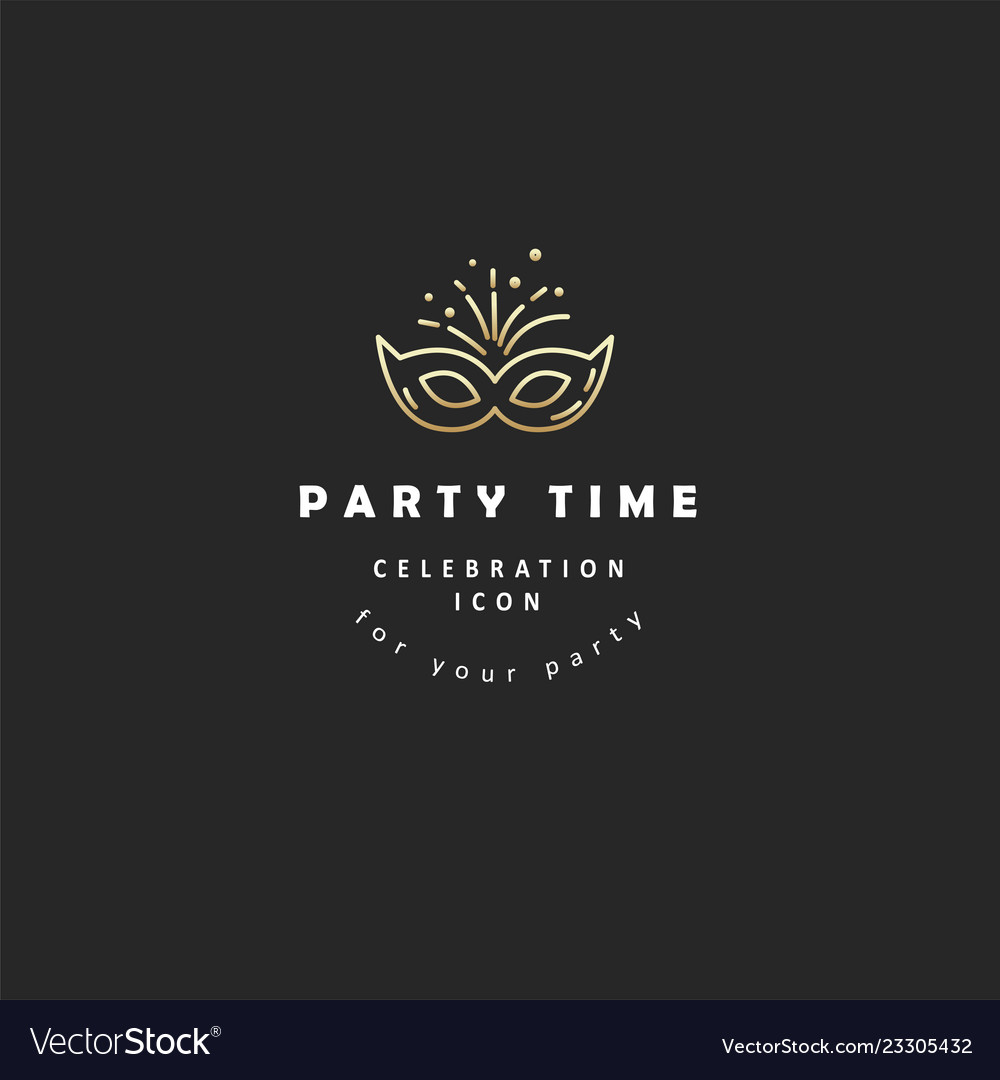 Icon and logo celebration merry christmas vector image Icon and logo celebration merry christmas