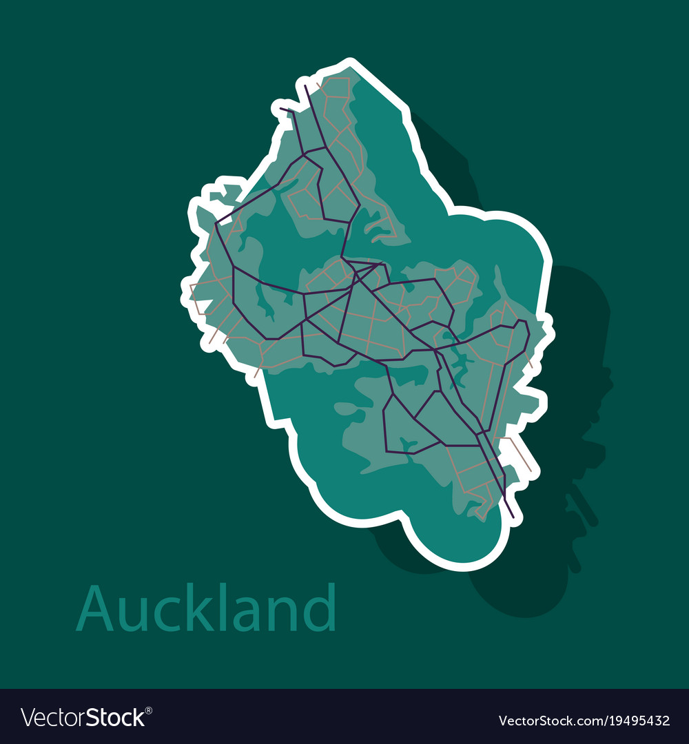 Map - auckland new zealand sticker