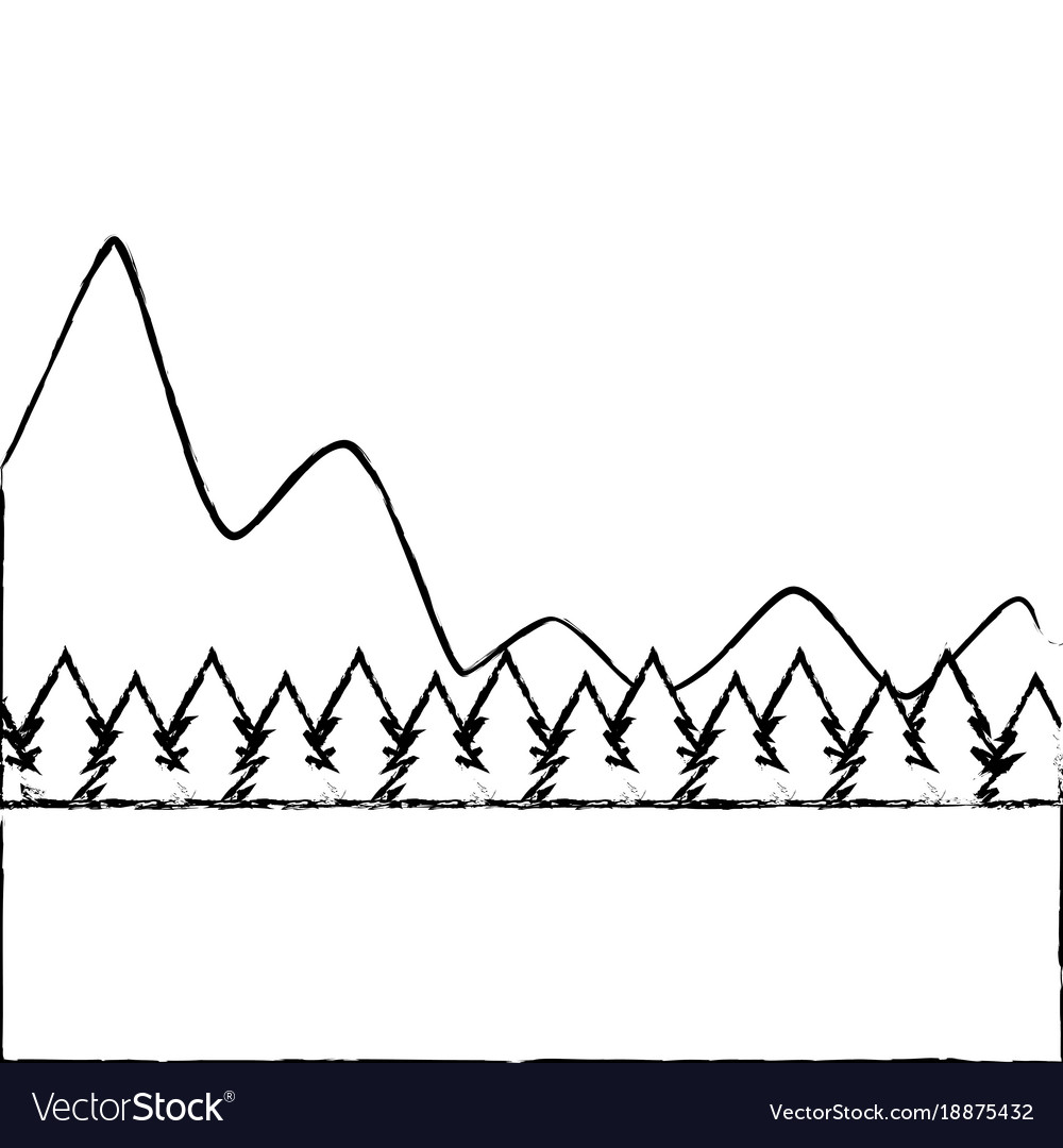 Naturberge mit Baumpins Waldlandschaft