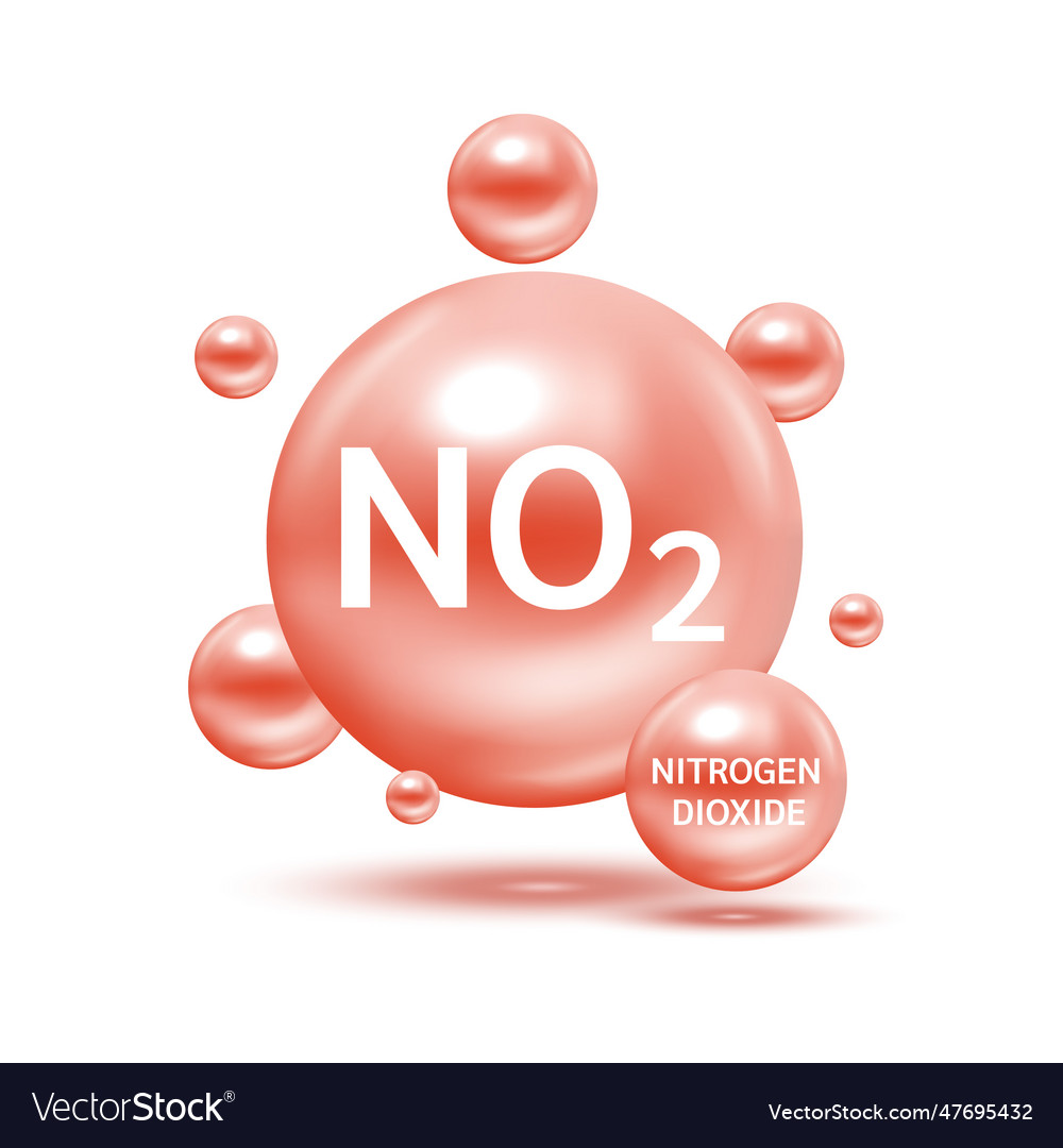 Nitrogen dioxide no2 Royalty Free Vector Image