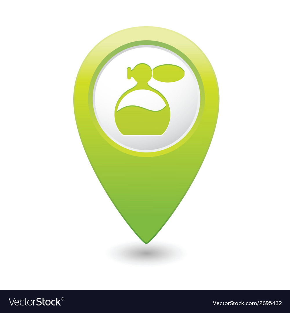 Perfume icon green map pointer