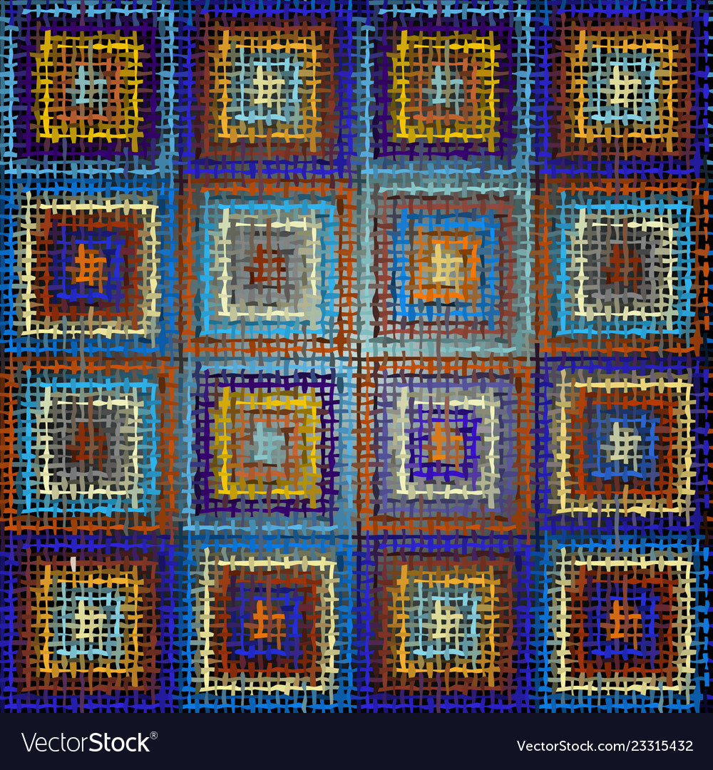 Seamless square pattern abstract color