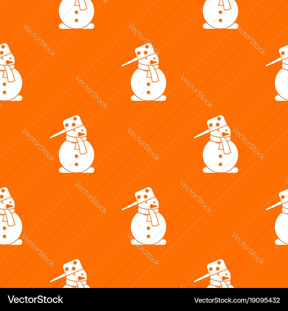 Snowman pattern seamless Royalty Free Vector Image