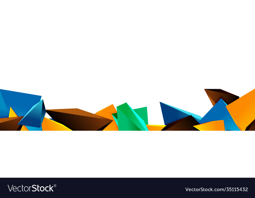 Triangle mosaic abstract background 3d triangular vector image Triangle mosaic abstract background 3d triangular