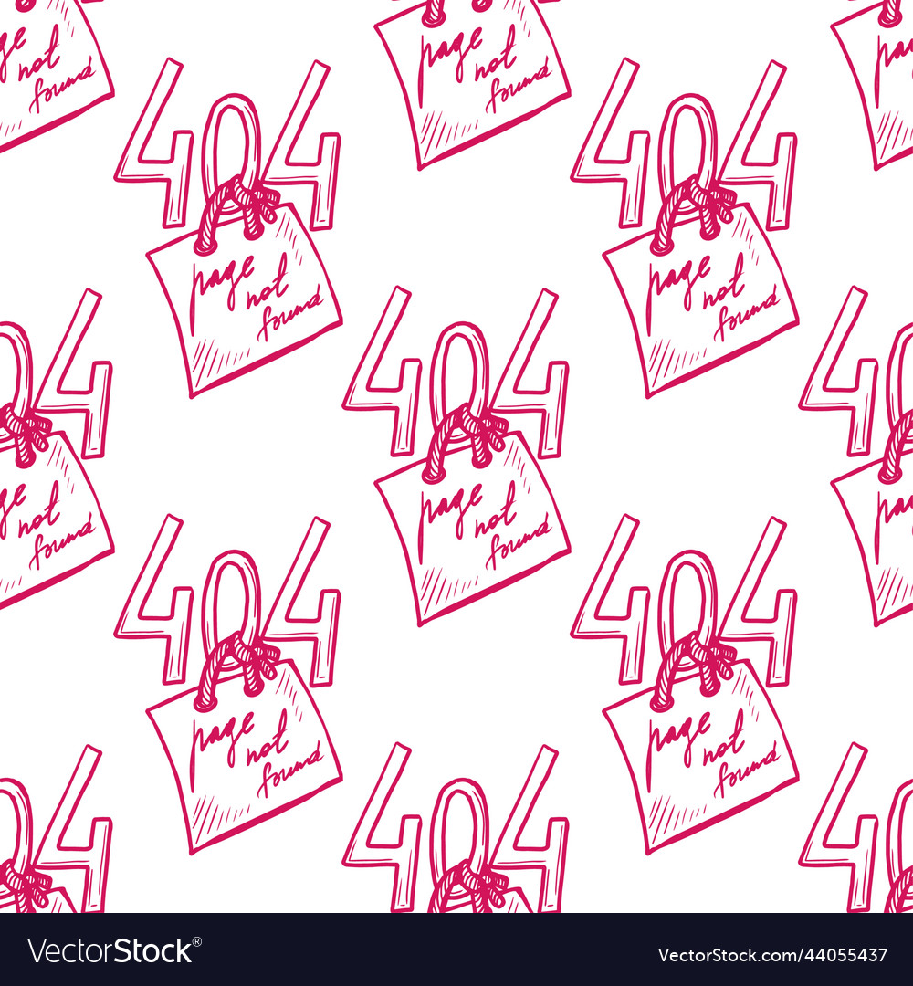404 error page not found seamless pattern vector image 404 error page not found seamless pattern