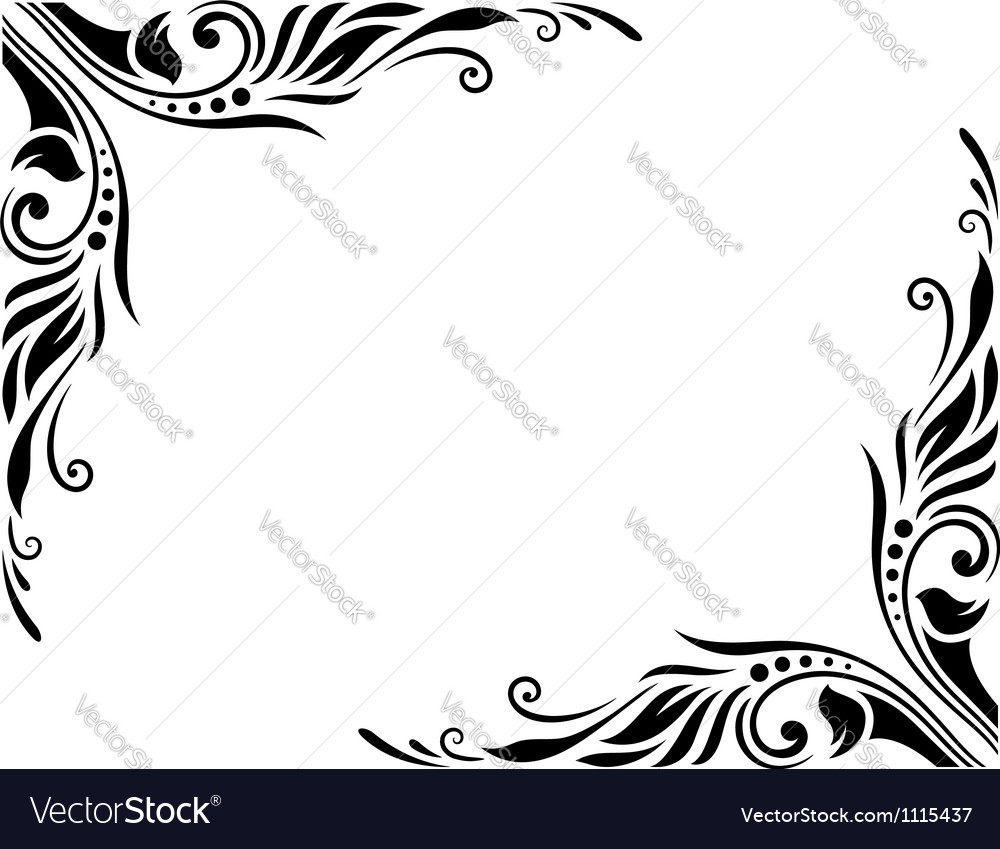 Download Decorative border style 3 large Royalty Free Vector Image