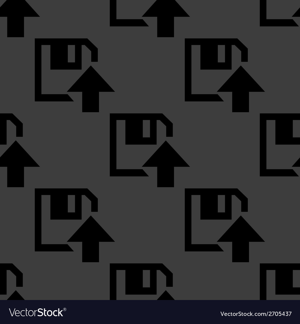 Floppy disk upload web icon flat design seamless