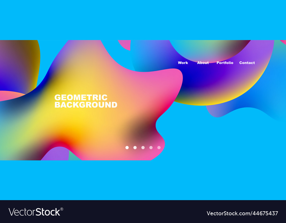 Flowing gradient colors and round elements vector image Flowing gradient colors and round elements