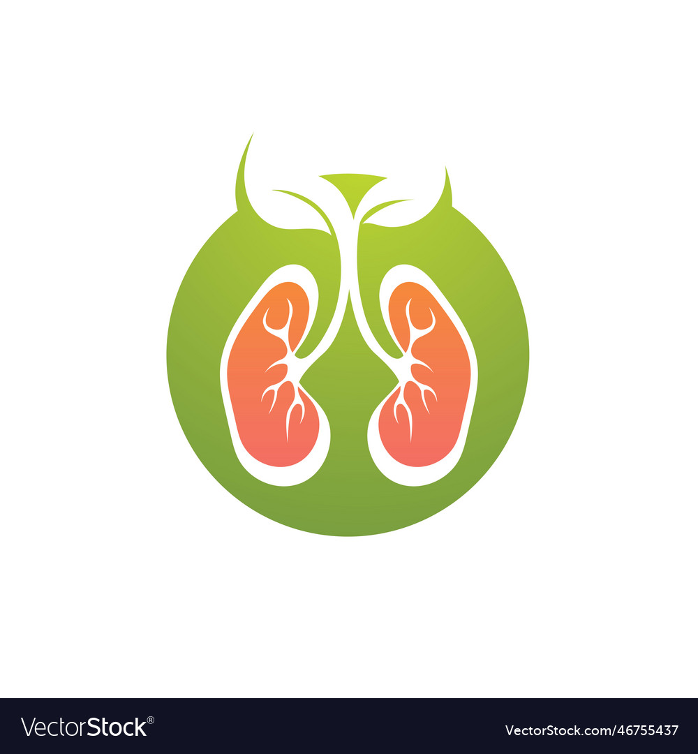 Lungs care logo template design health Royalty Free Vector