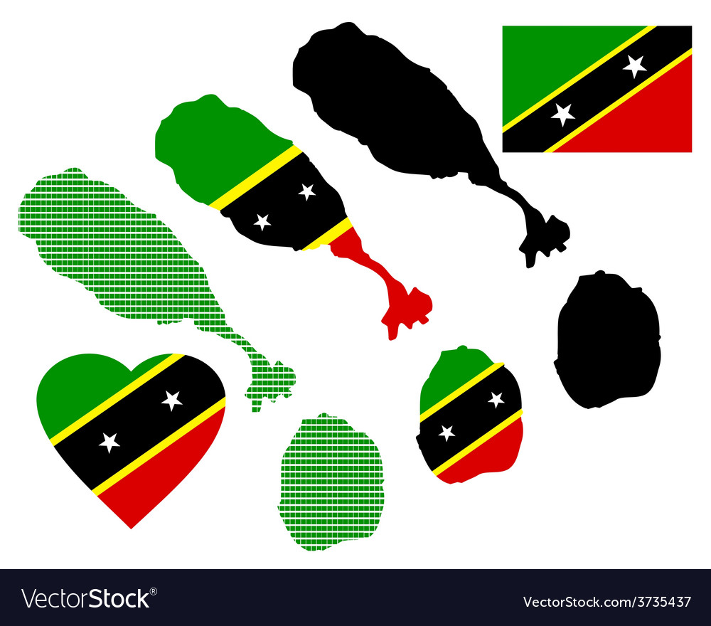 Map of saint kitts and nevis