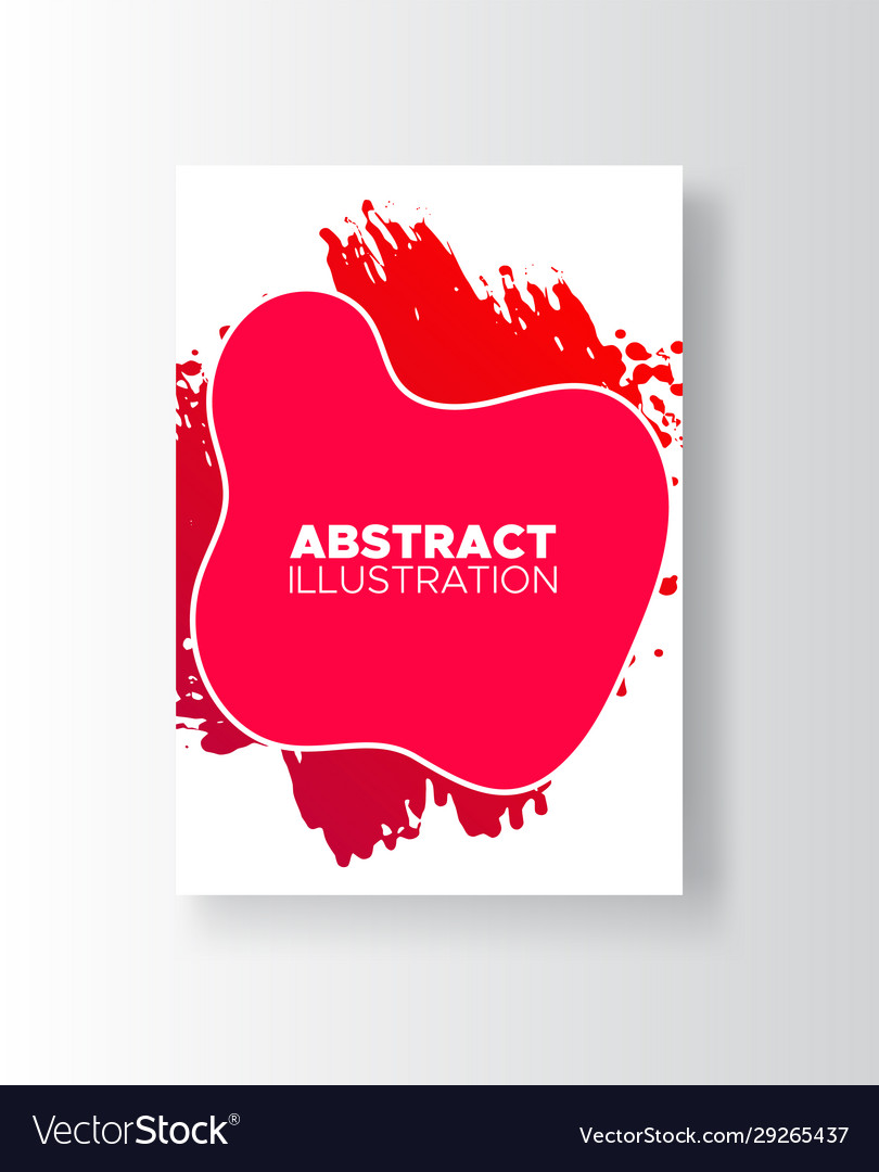 Modern abstract banners ink style poster shapes