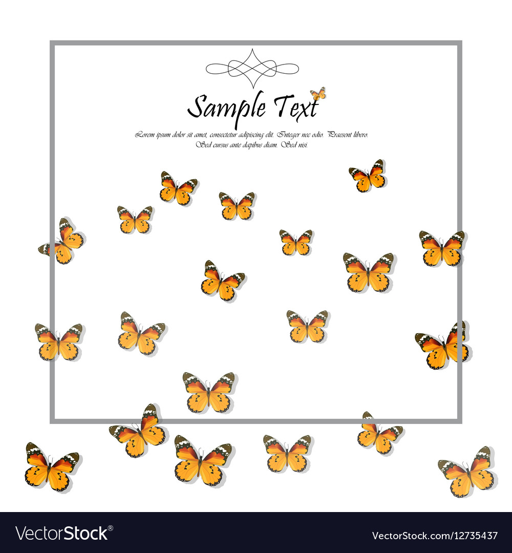 Spring background with butterflies