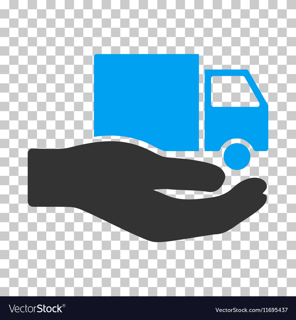 Van delivery service hand eps icon