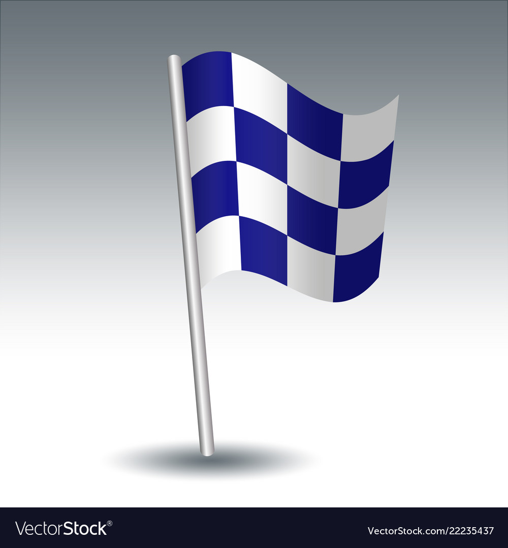 Waving maritime signal flag n november Royalty Free Vector