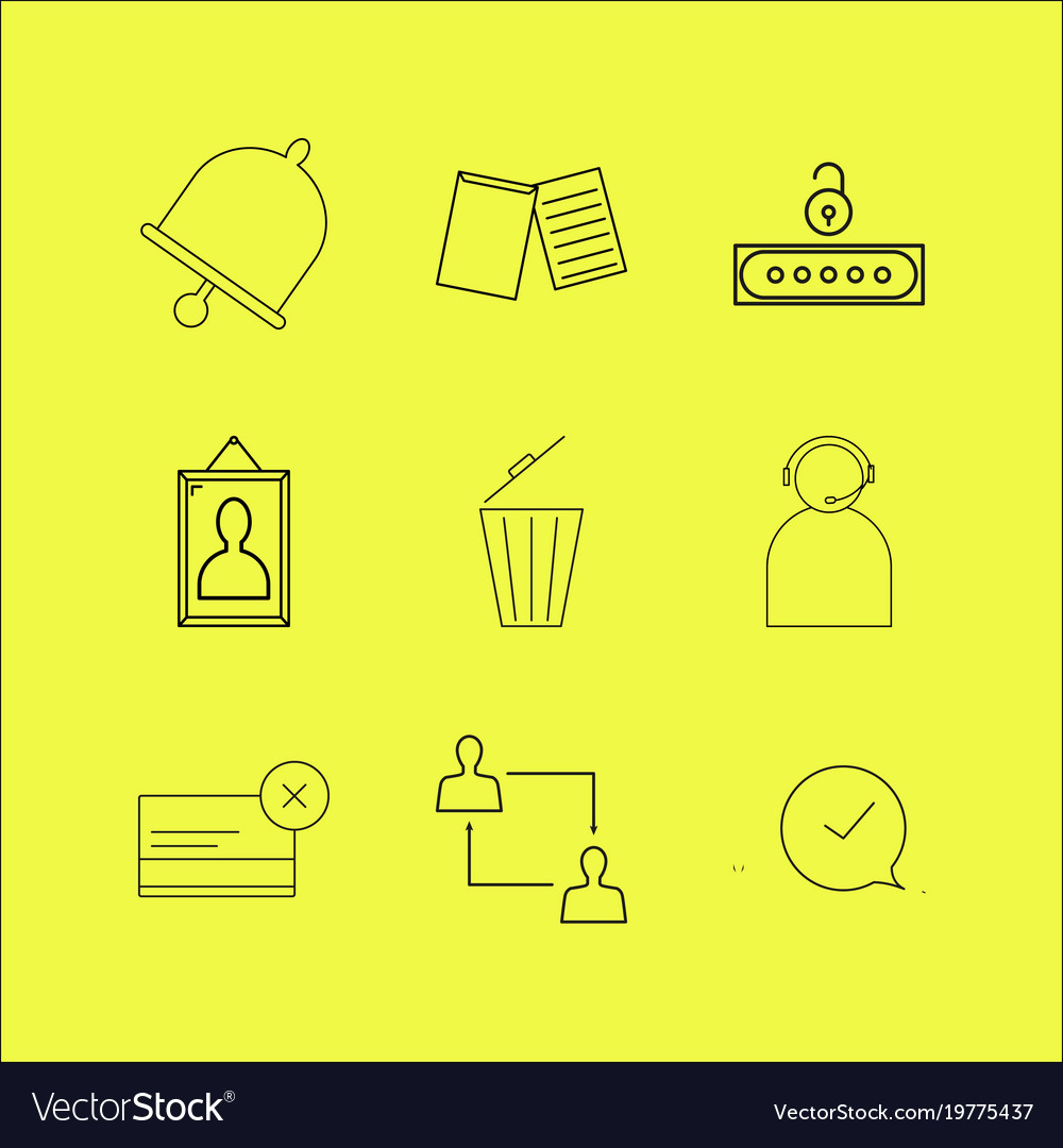 Web linear icon set simple outline icons