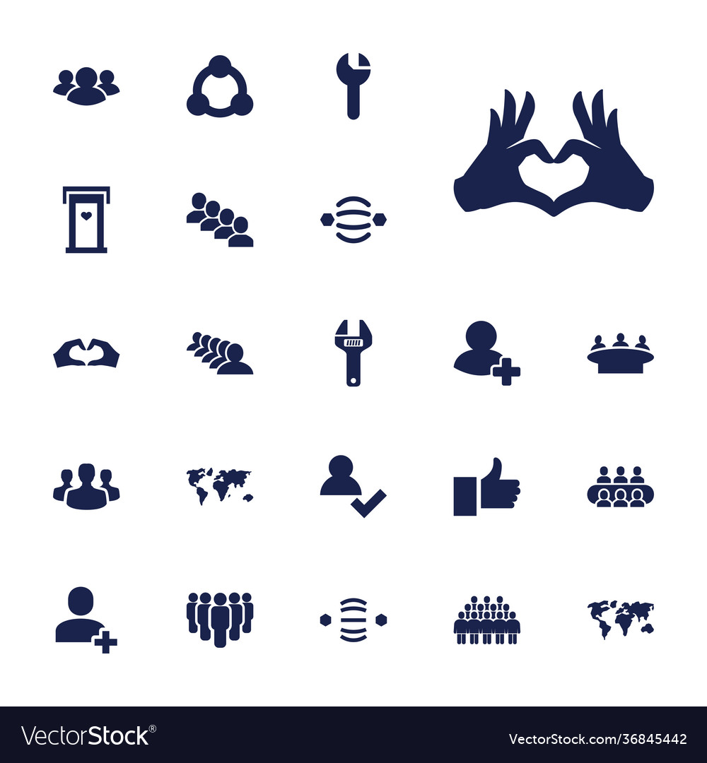 22 community icons Royalty Free Vector Image - VectorStock