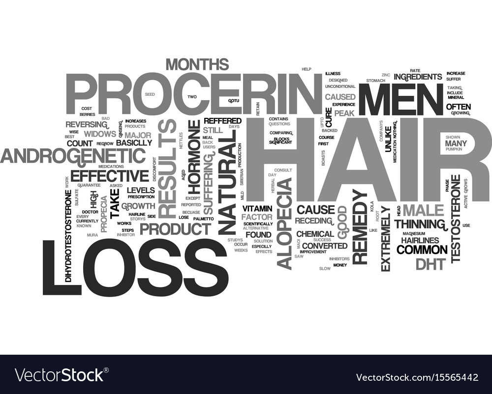 A Hair Loss Cure For Men Text Word Cloud Concept Vector Image