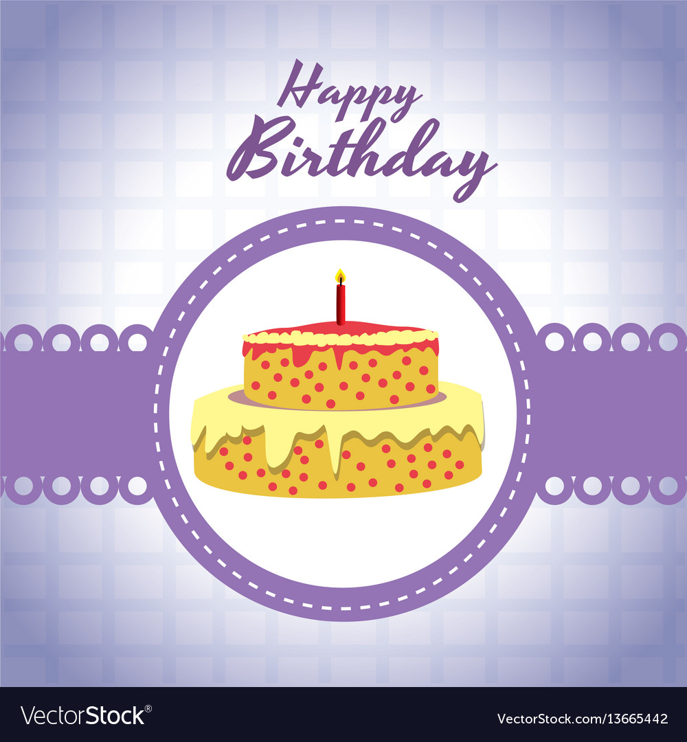 Birthday design over purple background