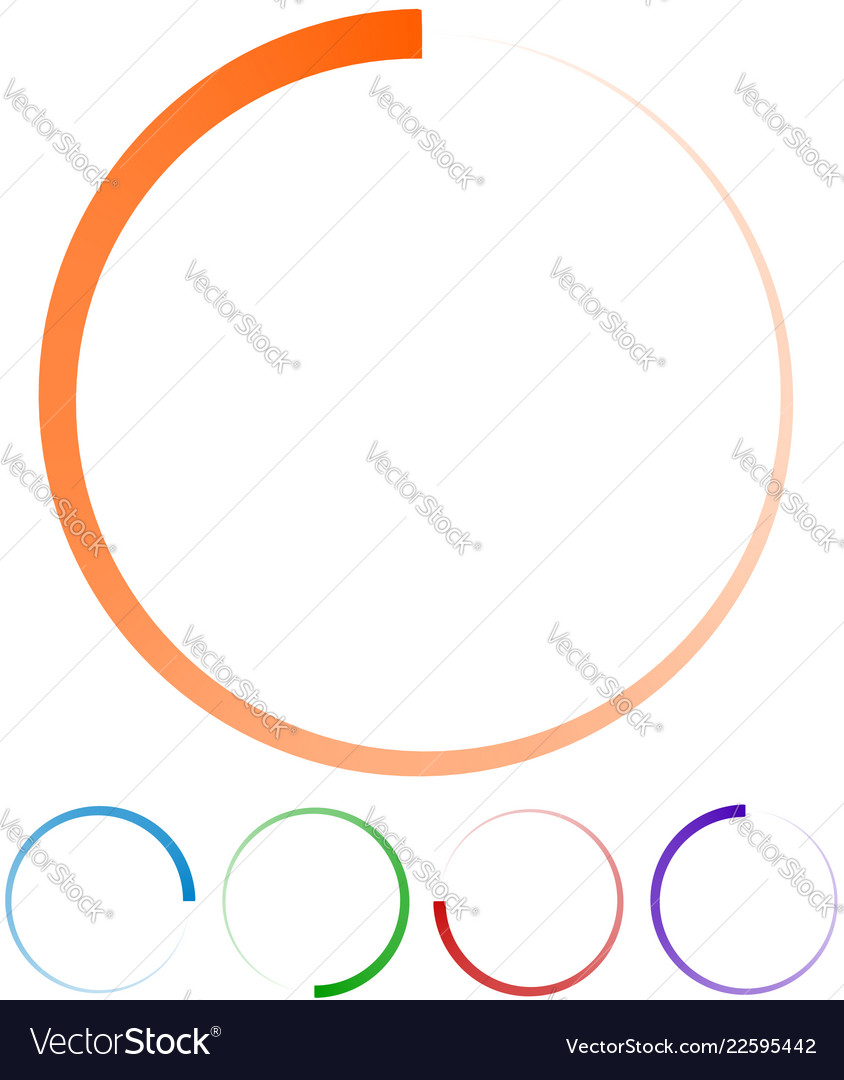Circular preloaders step progress indicators set vector image Circular preloaders step progress indicators set