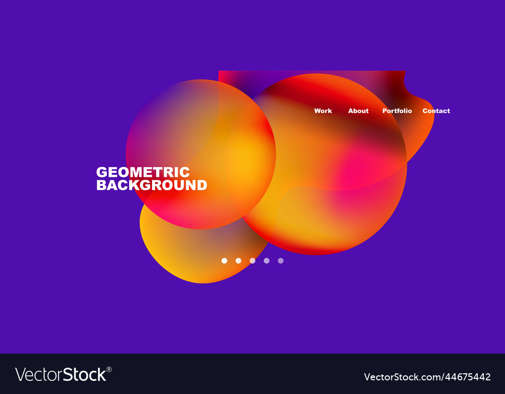 Flowing gradient colors and round elements vector image Flowing gradient colors and round elements