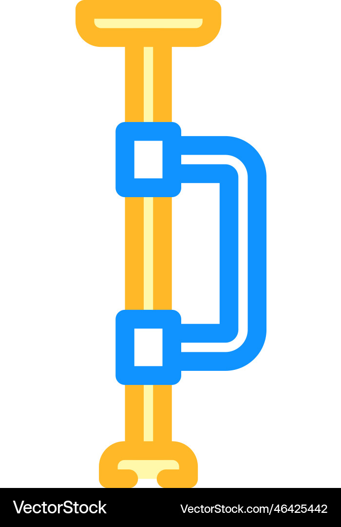 Grab rail bathroom interior color icon Royalty Free Vector