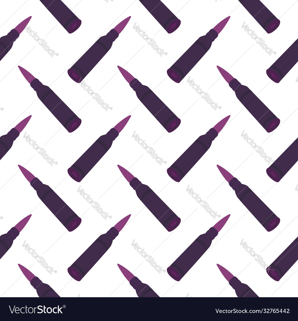 Purple bullets seamless pattern on white