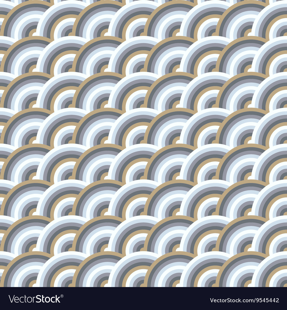 Seamless pattern of circles in squama style