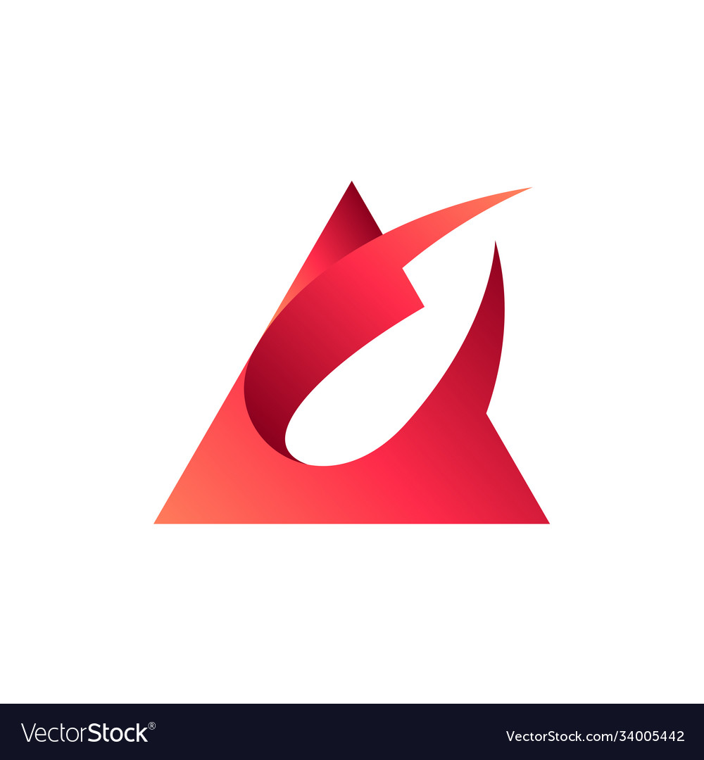 Triangle letter c logo vector image Triangle letter c logo