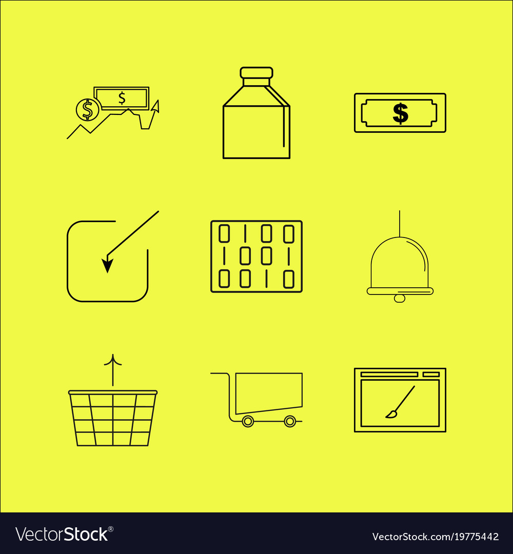 Web linear icon set simple outline icons