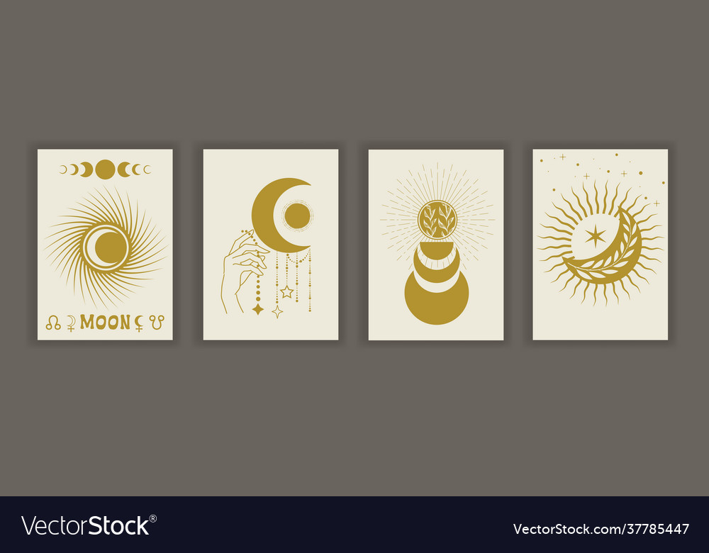 A set esoteric with image vector image A set esoteric with image