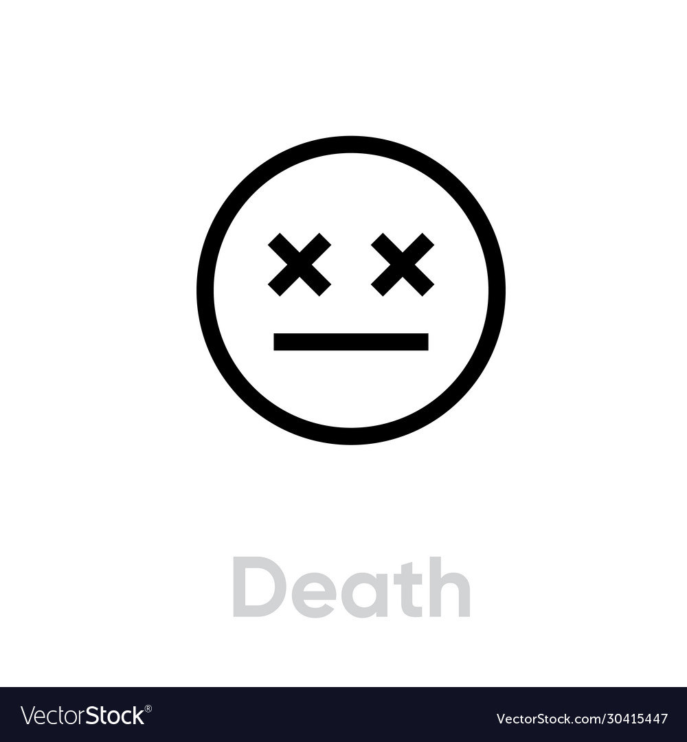 Death coronavirus icon editierbare Zeile