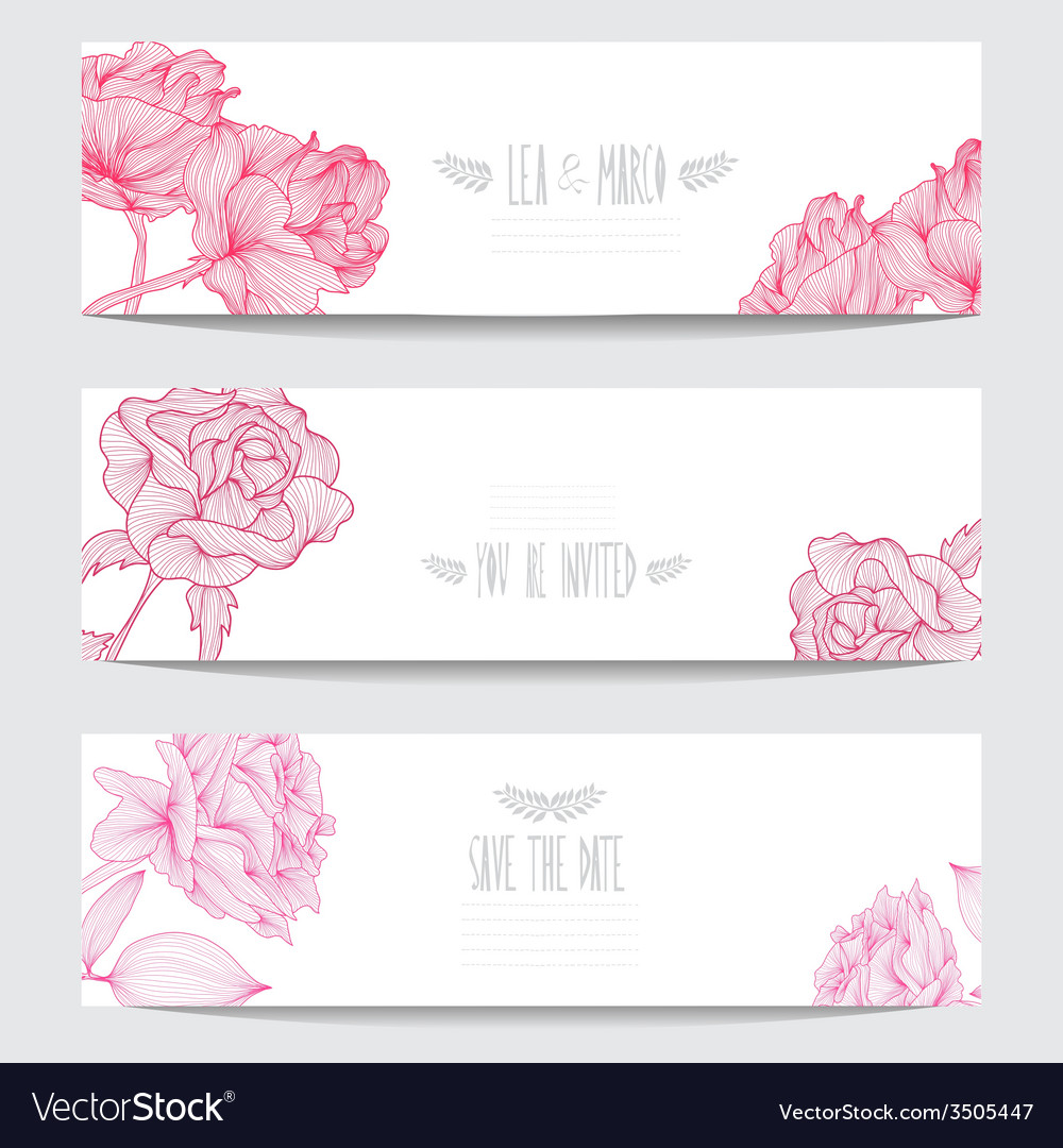 Floral cards set