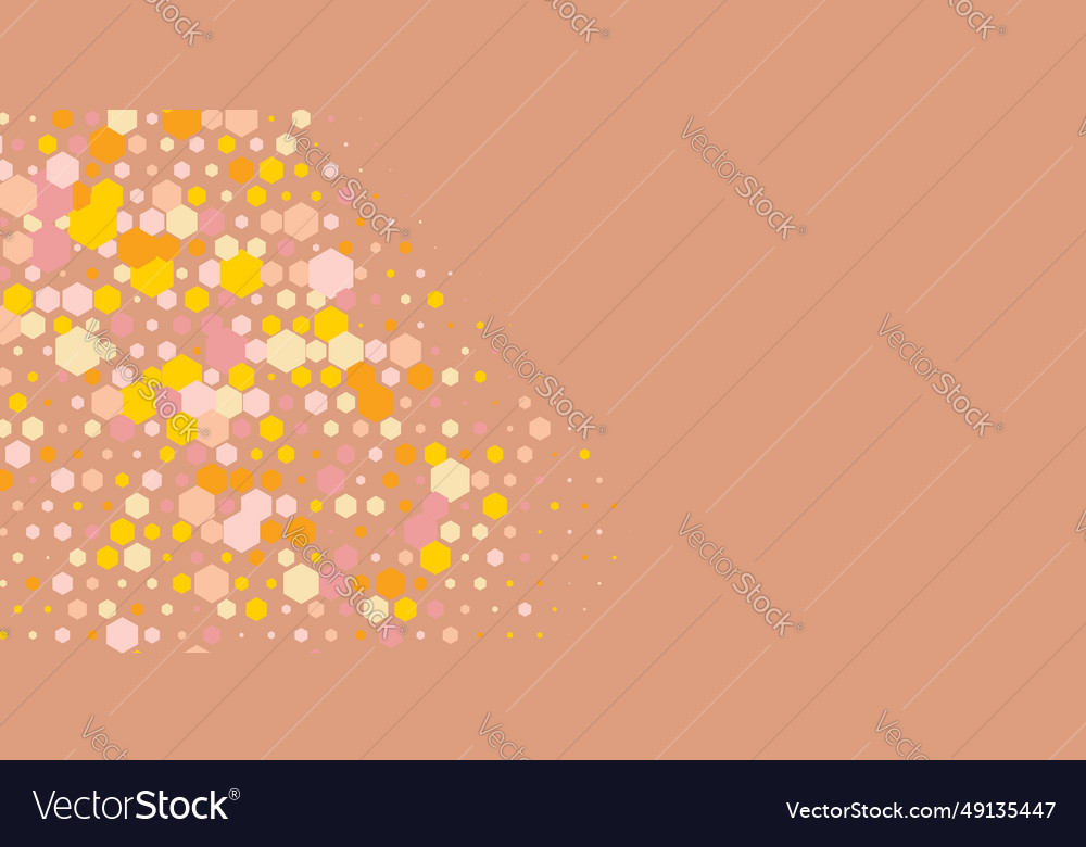 Geometric multi size hexagon with color