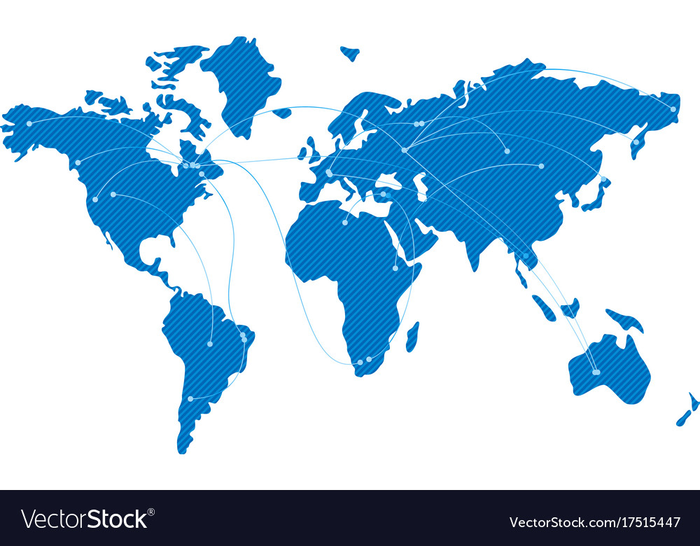 Global Flight Routes Map